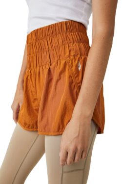 free people way home shorts in russet orange