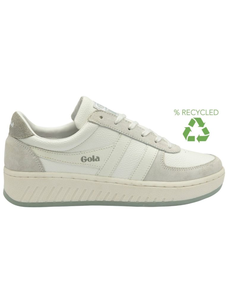 gola grandslam 88 sneaker in white/lt grey