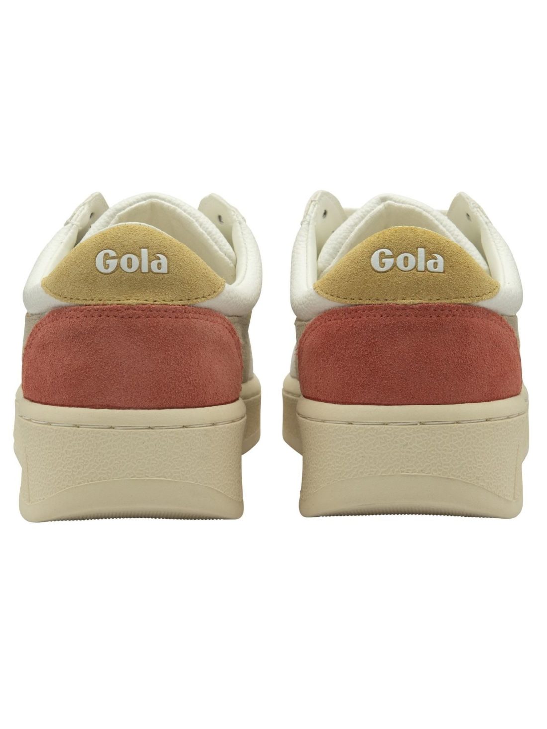 gola grandslam trident sneaker in white/bone/flux