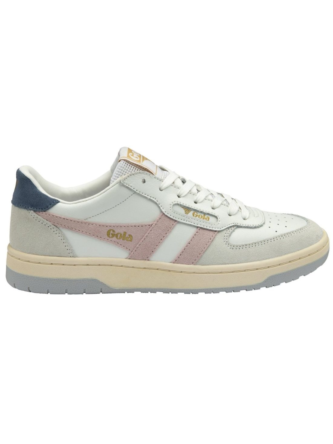 gola hawk sneakers in white/chalk pink/moonlight/lt grey