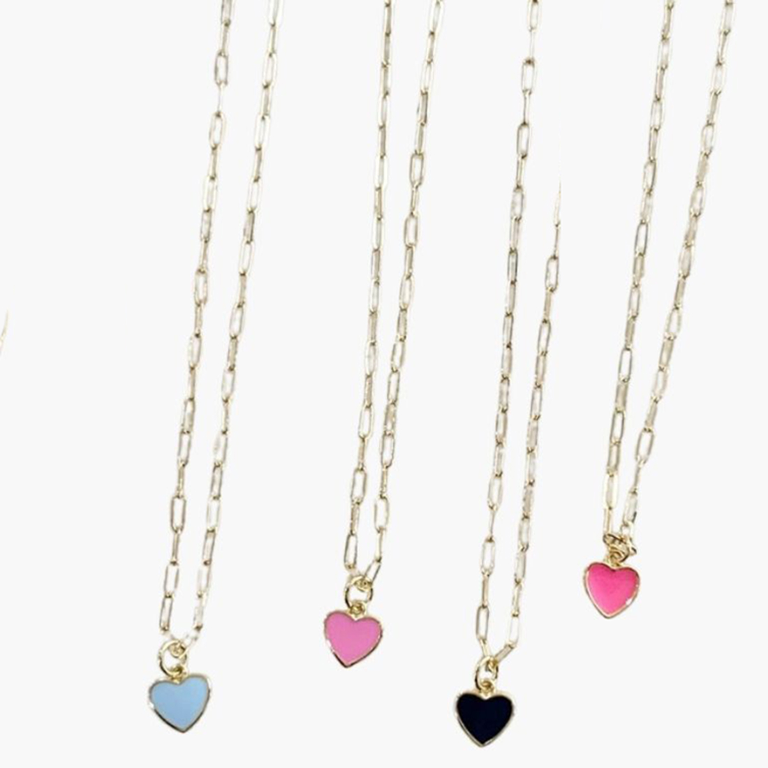 happy heart lt blue necklace