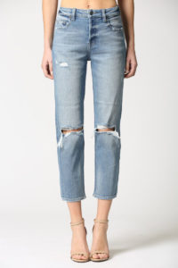 hidden zoey basic mom jeans in med blue 94994