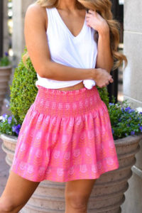 j marie collections maeve skort in pinkpink and orange 95119