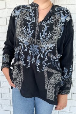 johnny was collection alessa tunic in sanded black