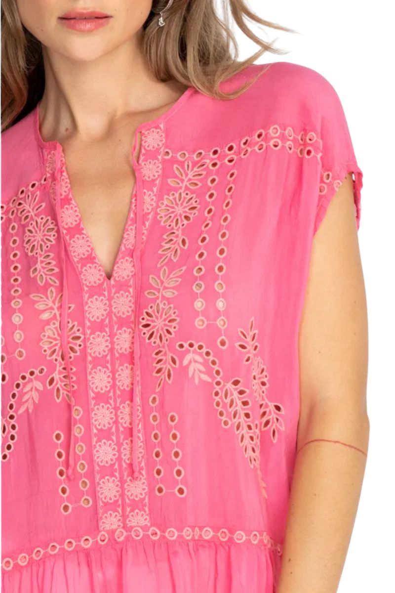 johnny was collection clemence blouse in bubblegum 112426