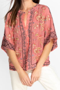 johnny was collection mulane blouse in coral sunset 103455