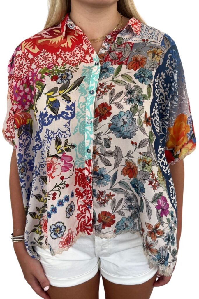 Johnny was hot sale gardenia top