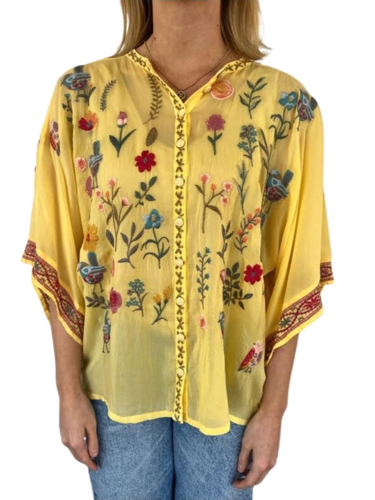 johnny was roylane blouse in soft citron
