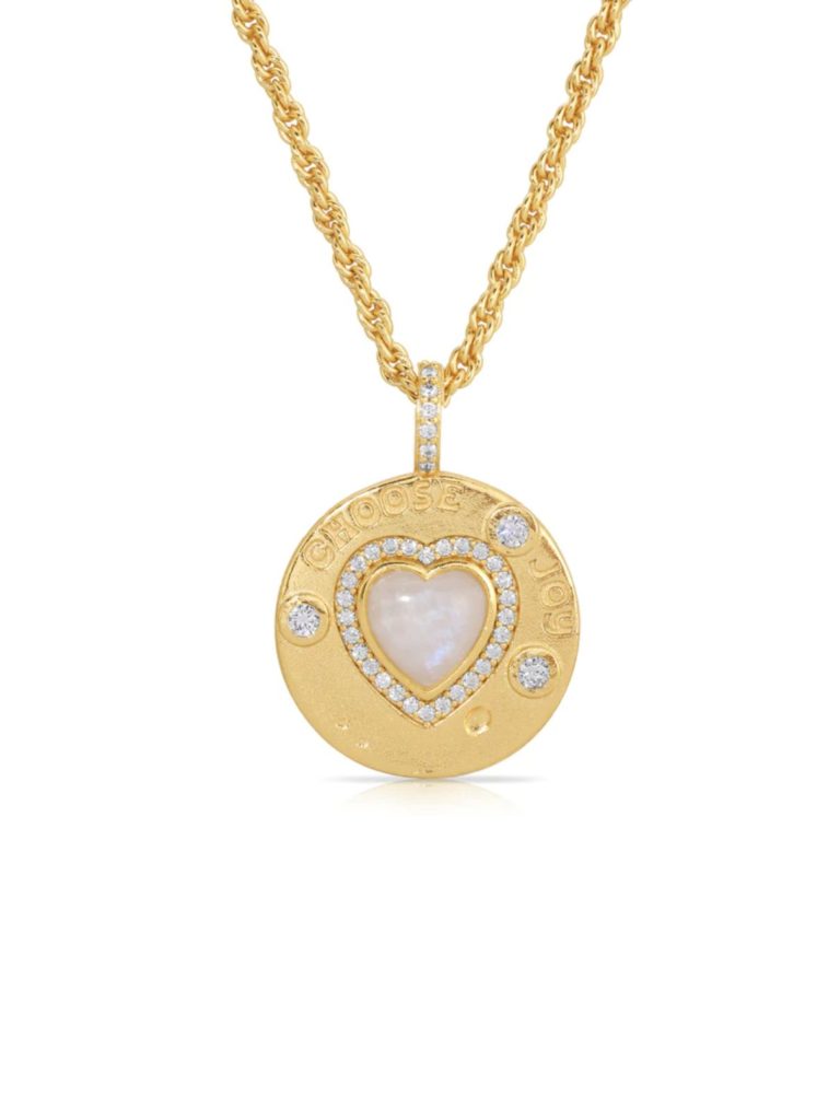 joyful heart necklace with moonstone