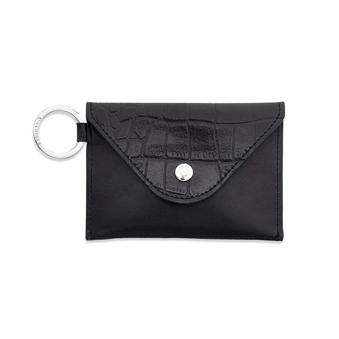 o venture mini leather envelope in black 92348