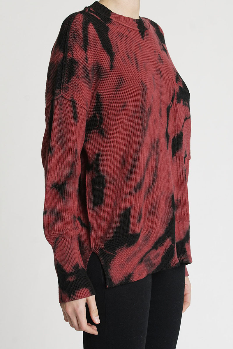 pistola darya sweater in acid dye red lava 97209