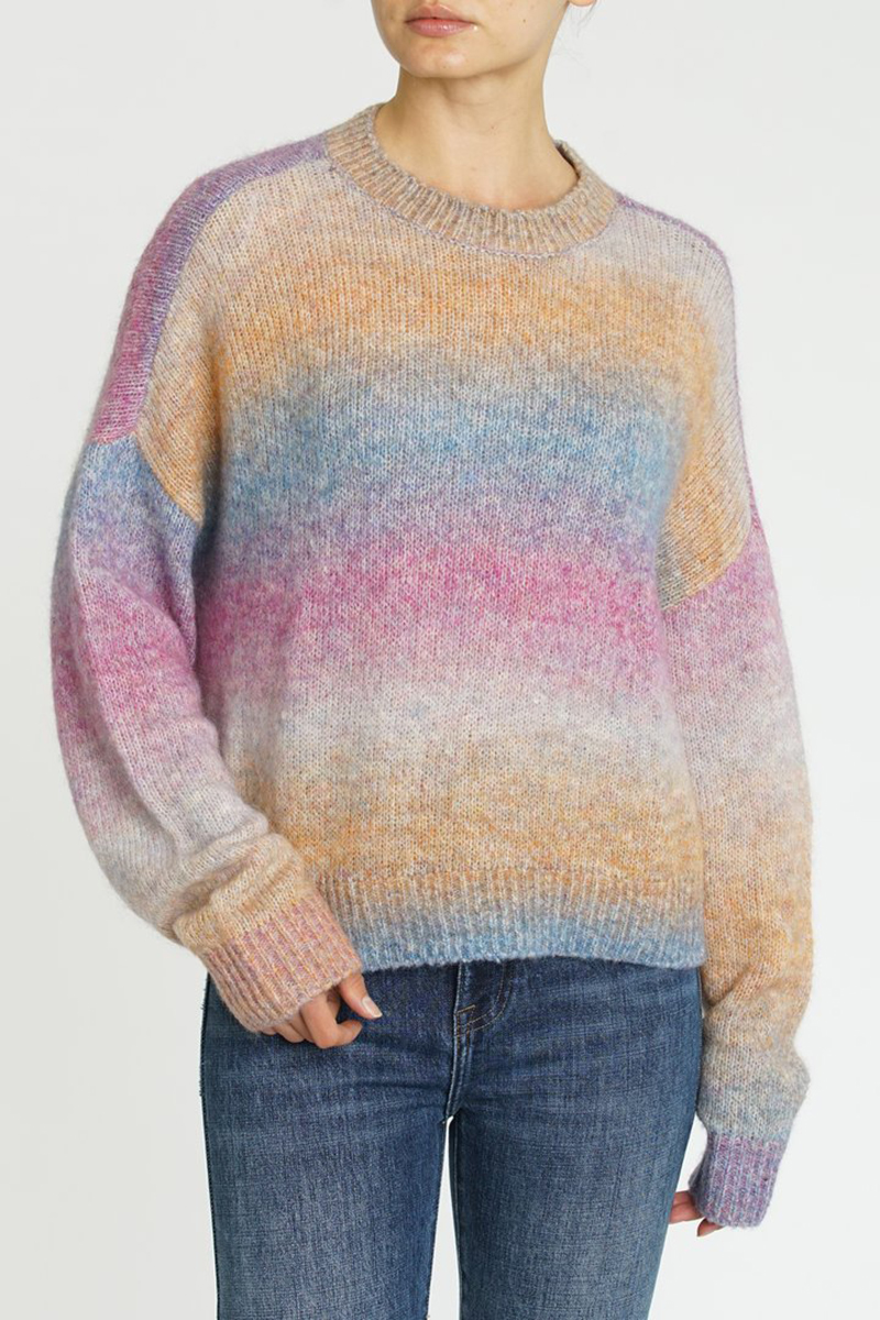 pistola eva cropped sweater in holographic 99790