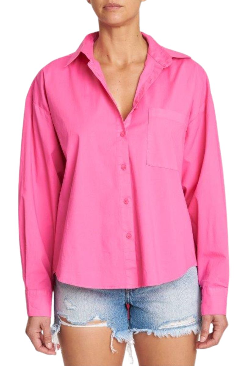 pistola sloane shirt in bright pink 111970