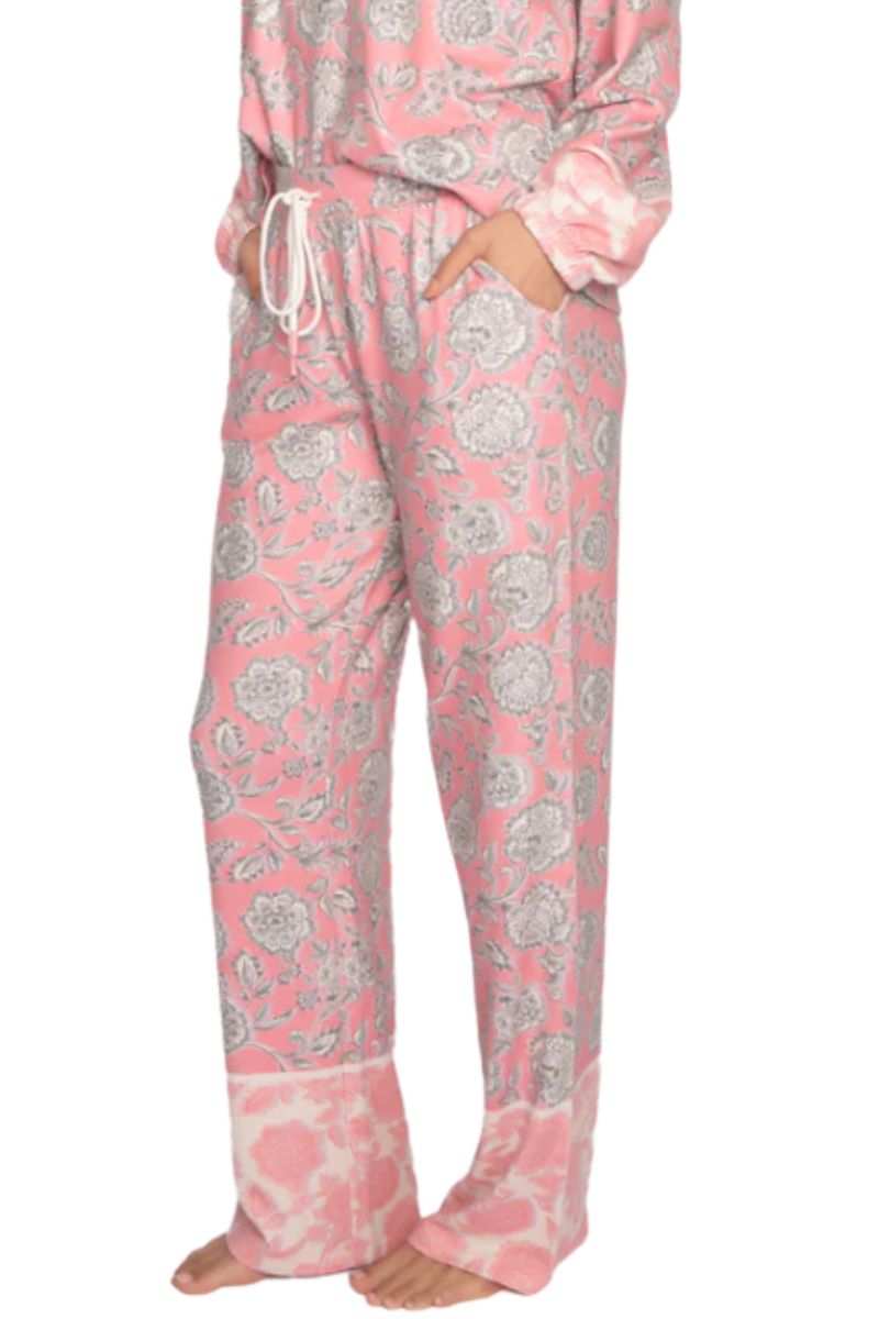 Pajama Pants, Botanical Paisley Pink