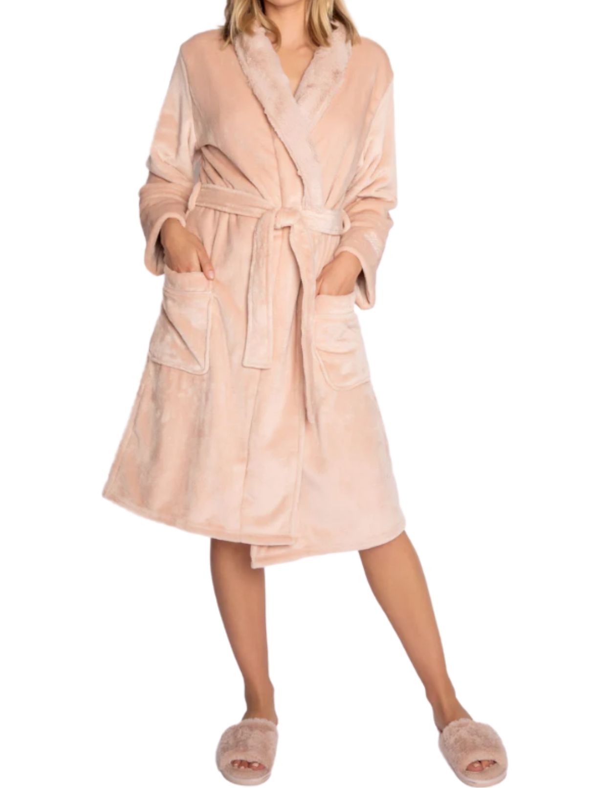 PJ Salvage Luxe Plush Robe in Blush  Cotton Island Women's Clothing  Boutique