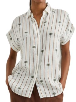 rails jamie palm stripe blouse