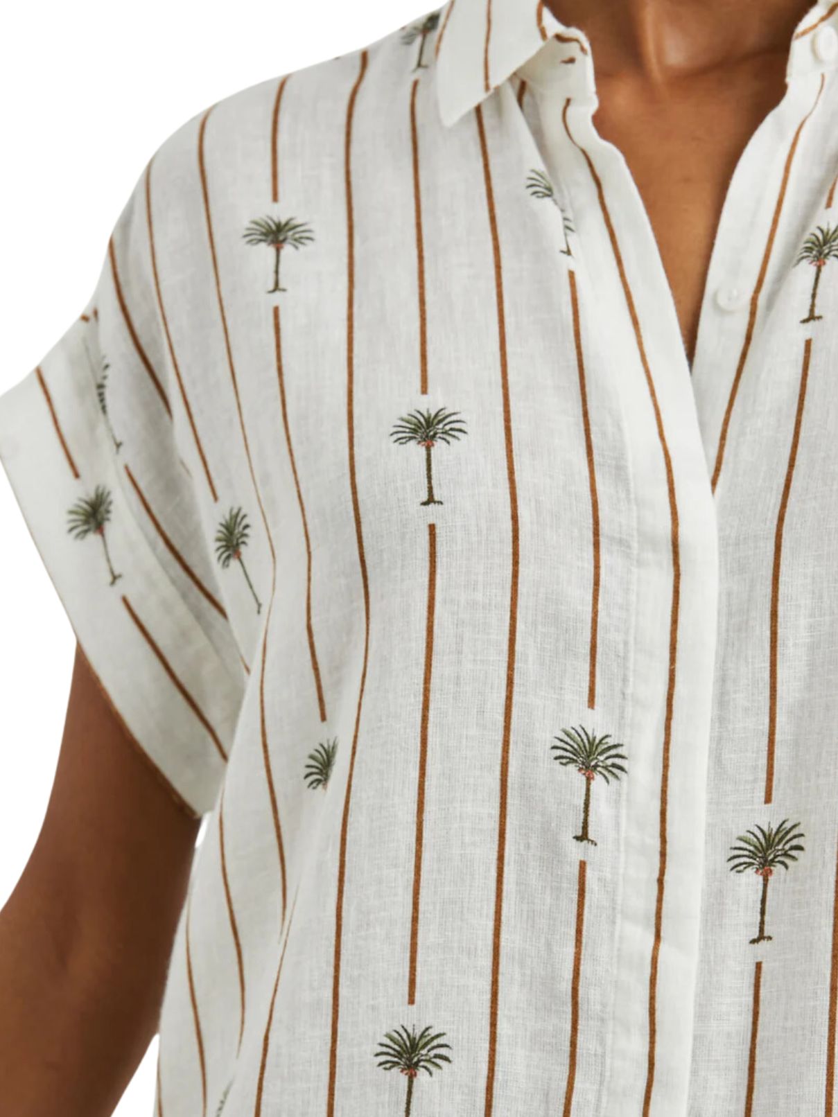rails jamie palm stripe blouse