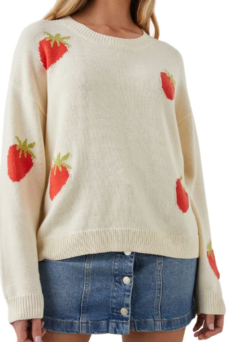 rails perci strawberries sweater