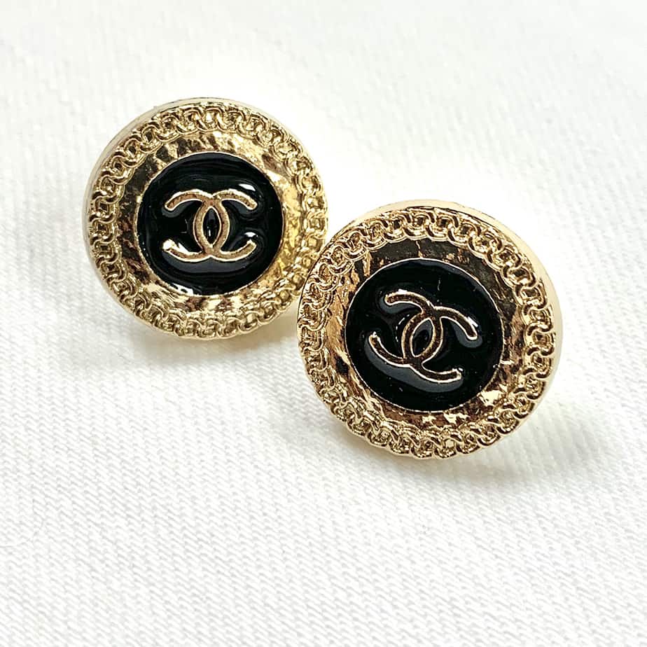 upcycled chanel earrings