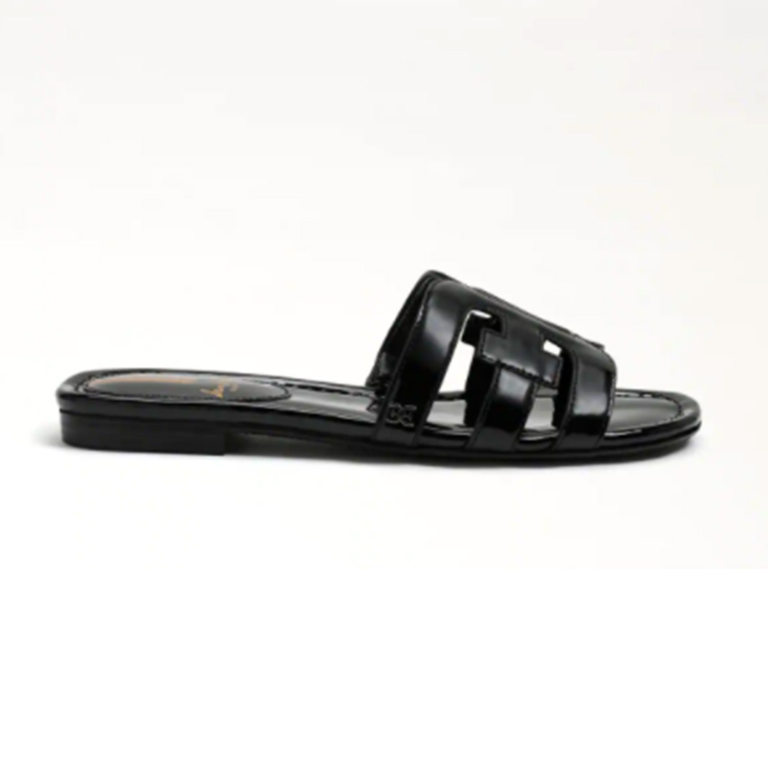 sam edelman bay sandal in black patent 106761