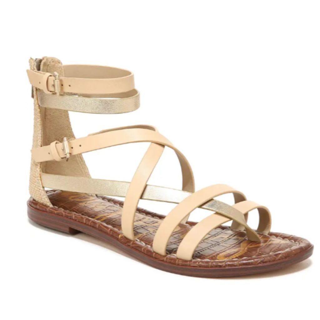 Sam Edelman Gibbs Sandal in Sand Leather Cotton Island