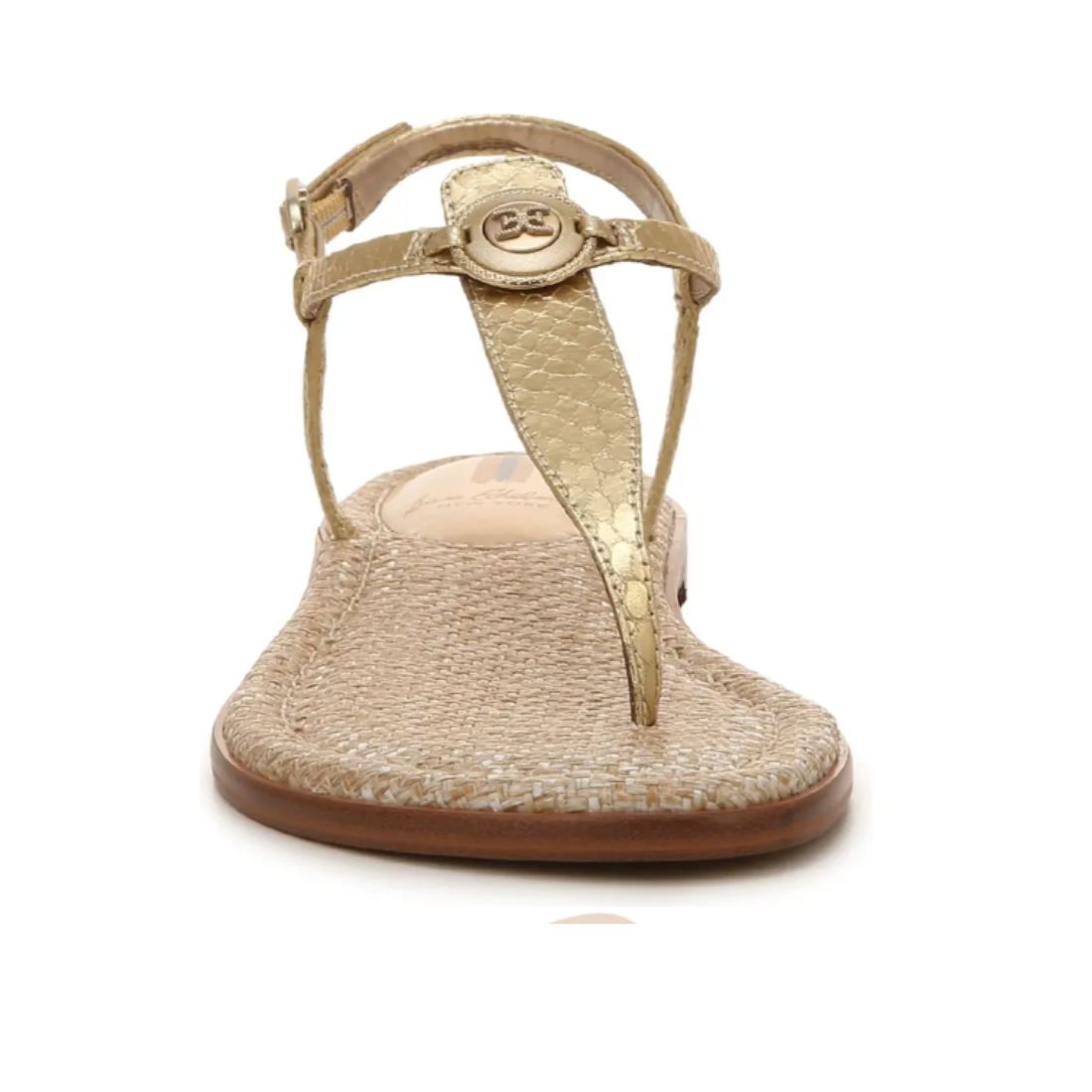 sam edelman gigi gold boa signet flat sandal