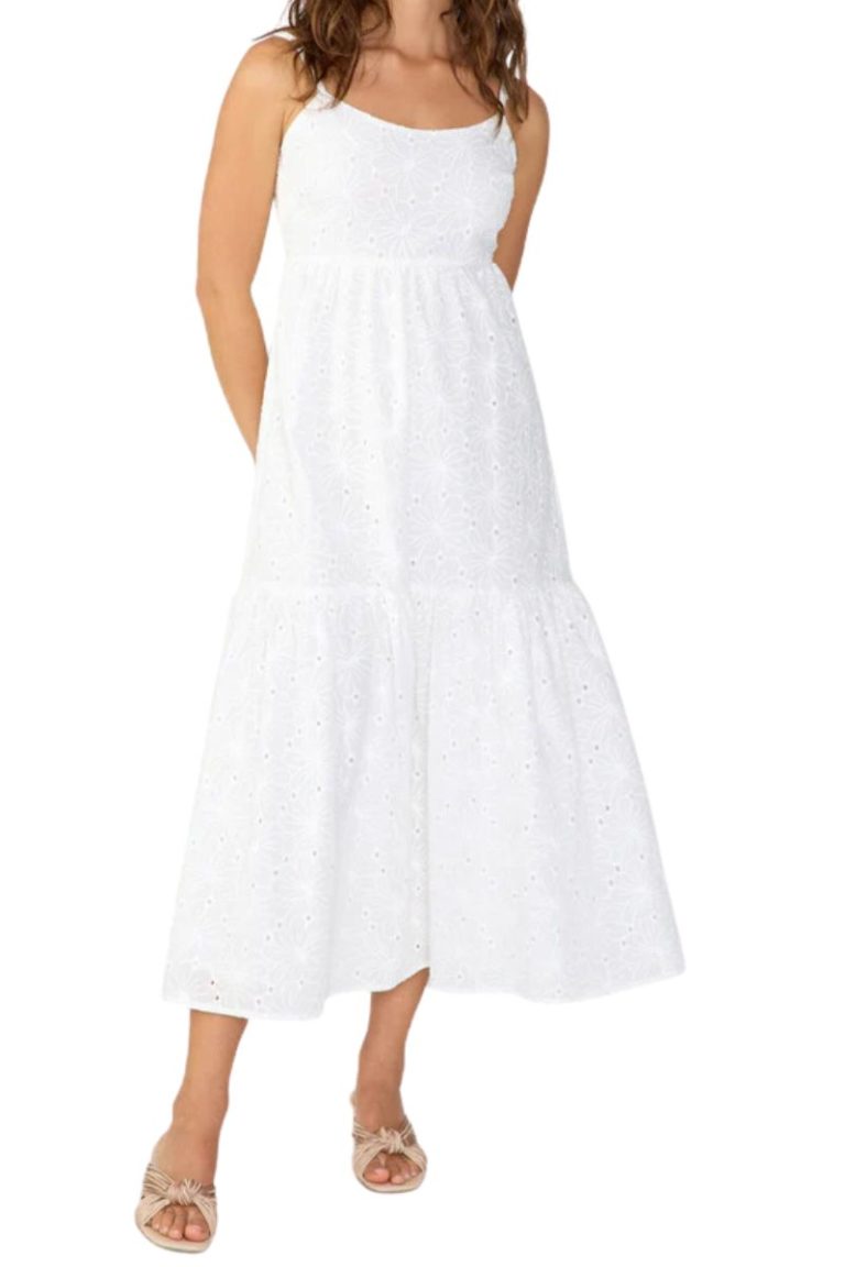 sanctuary embroidered maxi dress in white 