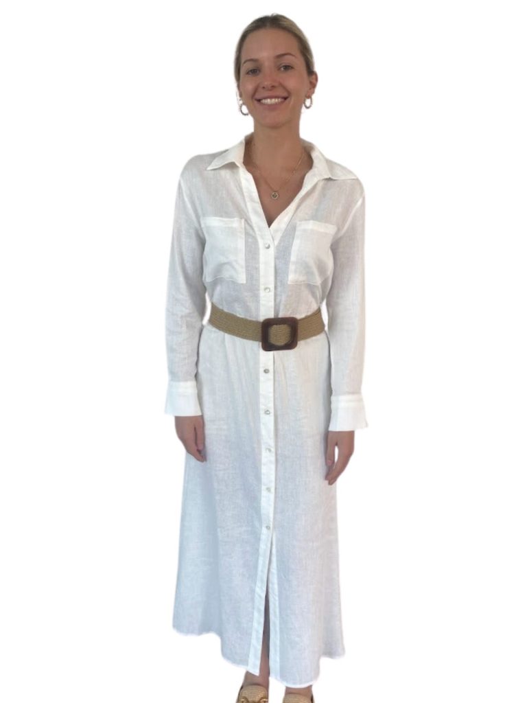 sanzio maxi dress in off white