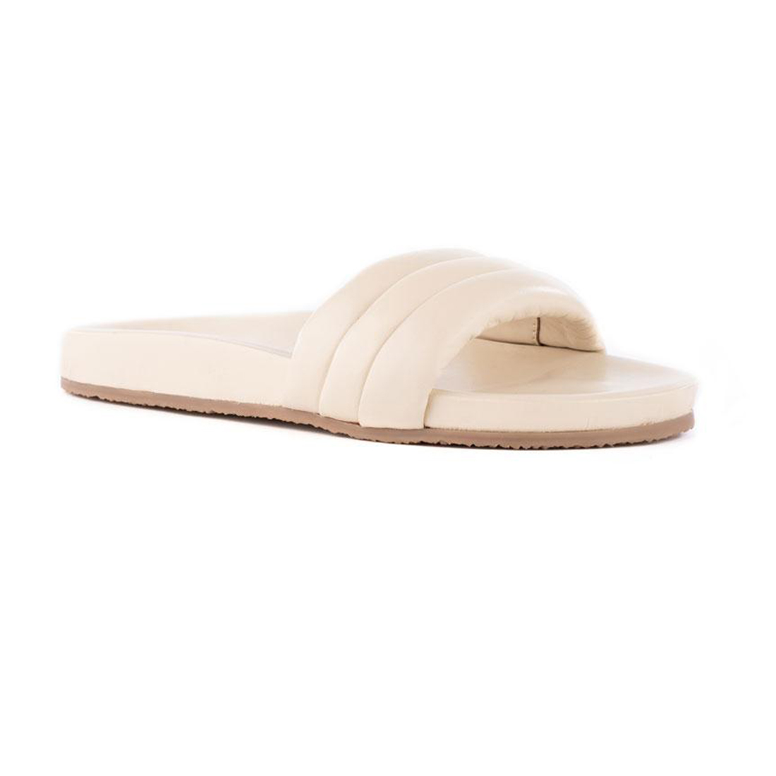 seychelles low key slide sandal in ivory leather 92621