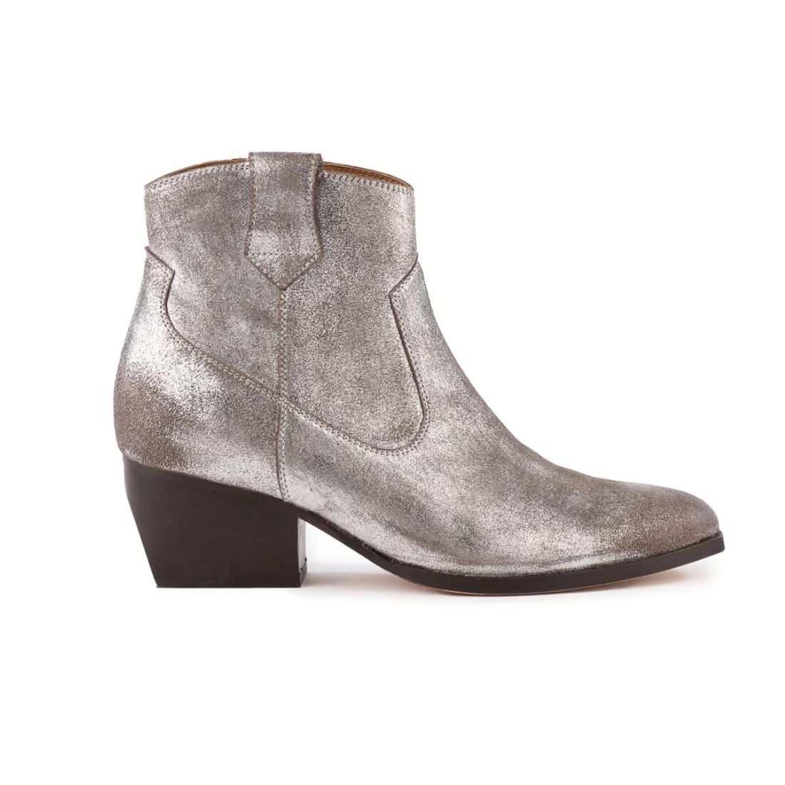 seychelles upside boot in pewter suede