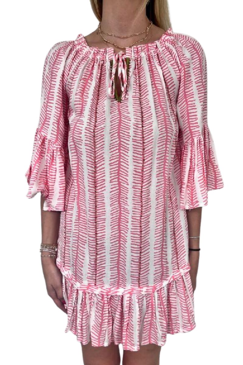Skemo Fishbone Tulum Dress in Coral  Cotton Island Women's Clothing  Boutique
