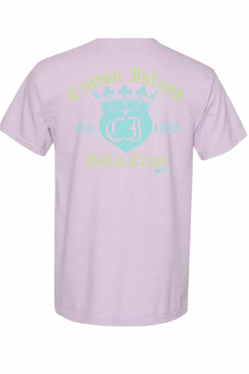 ss orchid comfort color tee with aqualime 112092
