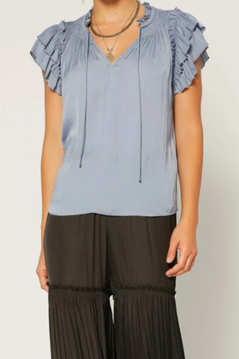 ss tiered top in faded blue 100839