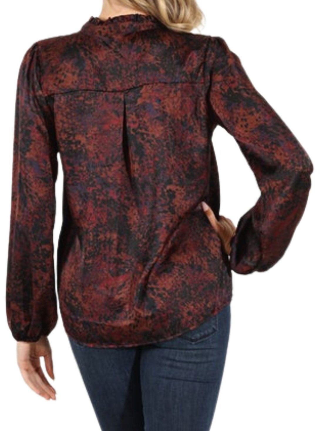 veronica m tie neck blouse in randall print