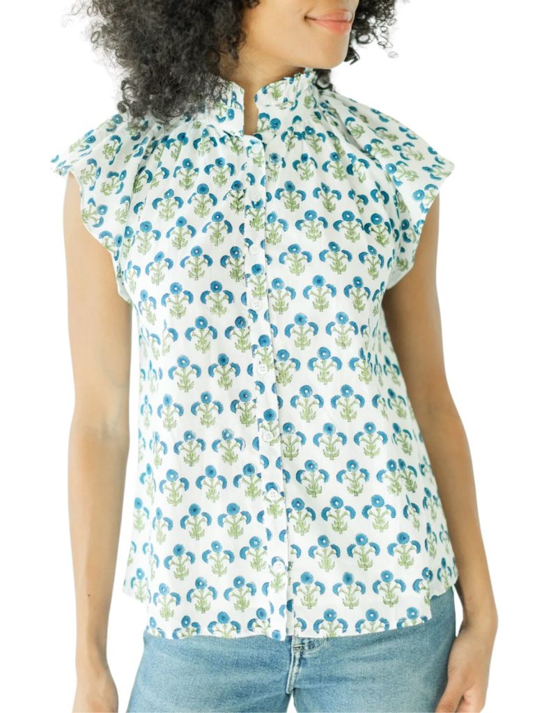 victoria dunn bays blouse in buttercup
