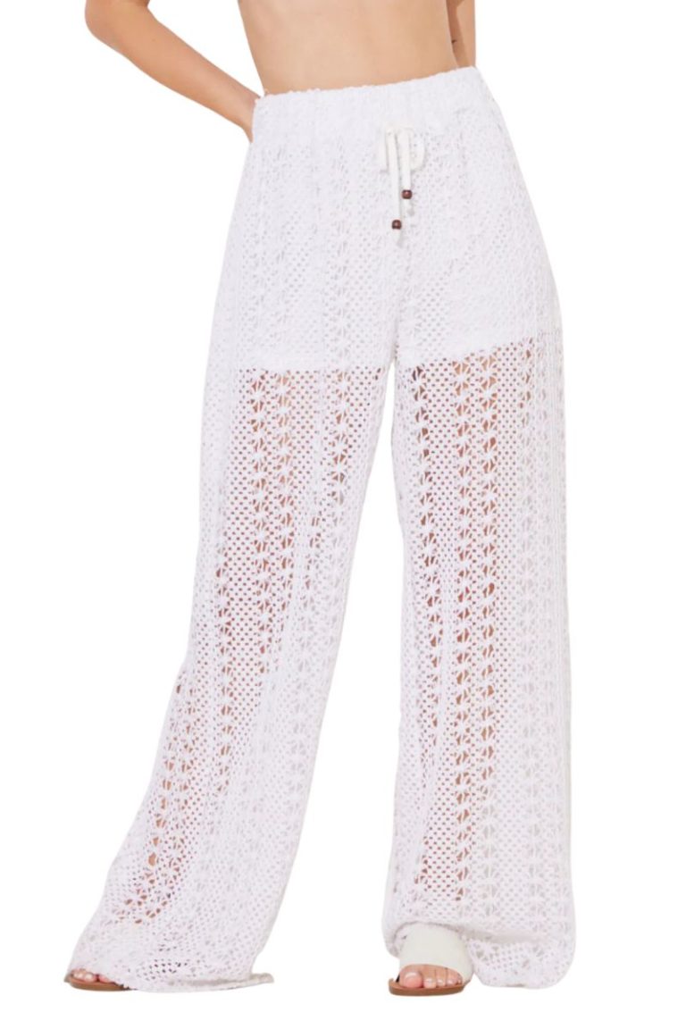 vintage havana crochet pant in white