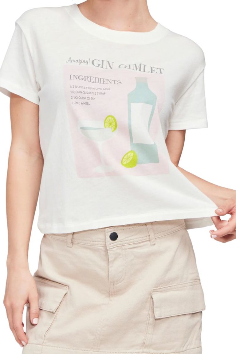 wildfox gin gimlet charlie tee in clean white