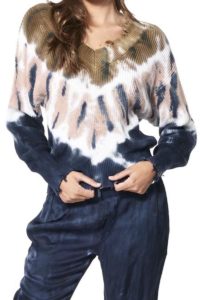 young fabulous broke 100 cotton lois sweater in saphire united wash 97142