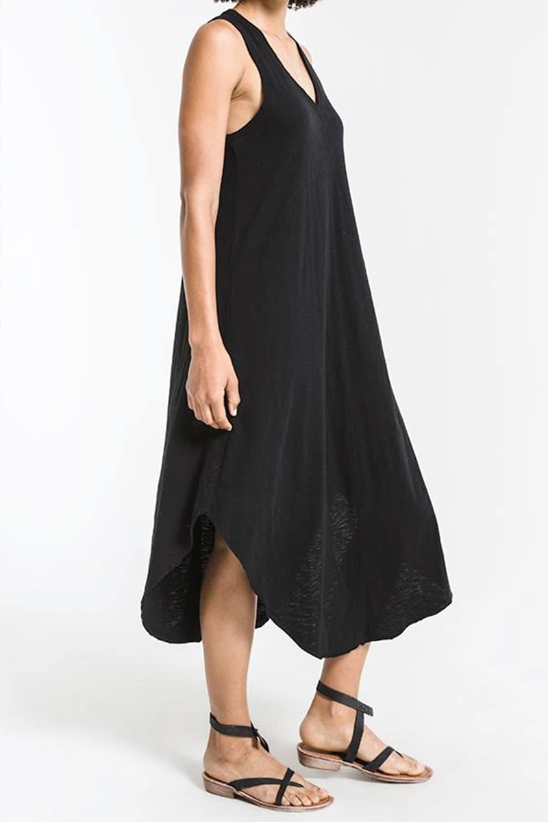 z supply 100% cotton reverie dress in black