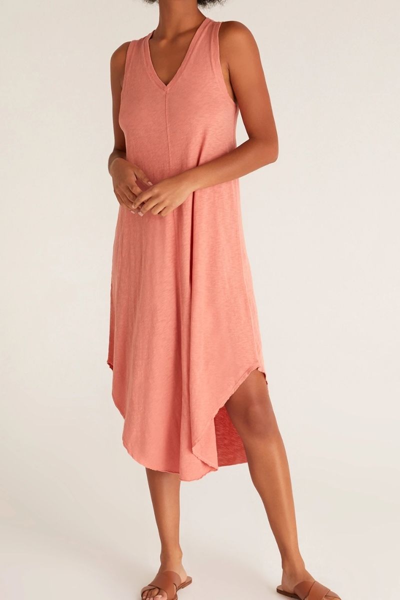 z supply 100 cotton reverie dress in canyon rose 107626