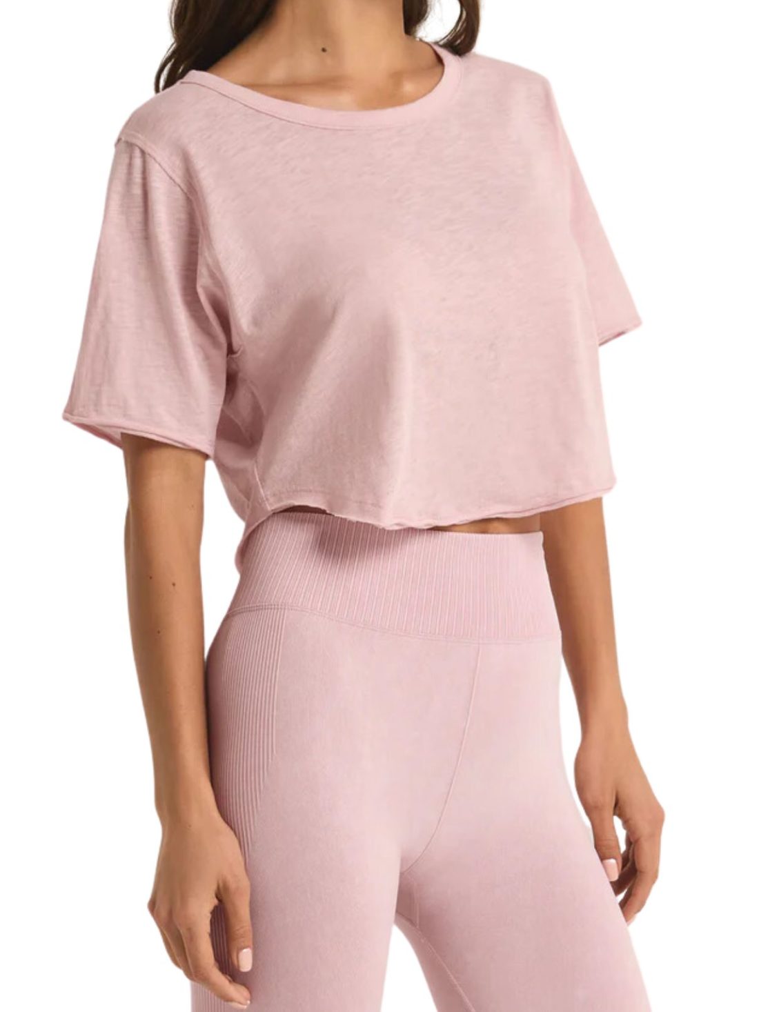 z supply free flowing tee in passion pink