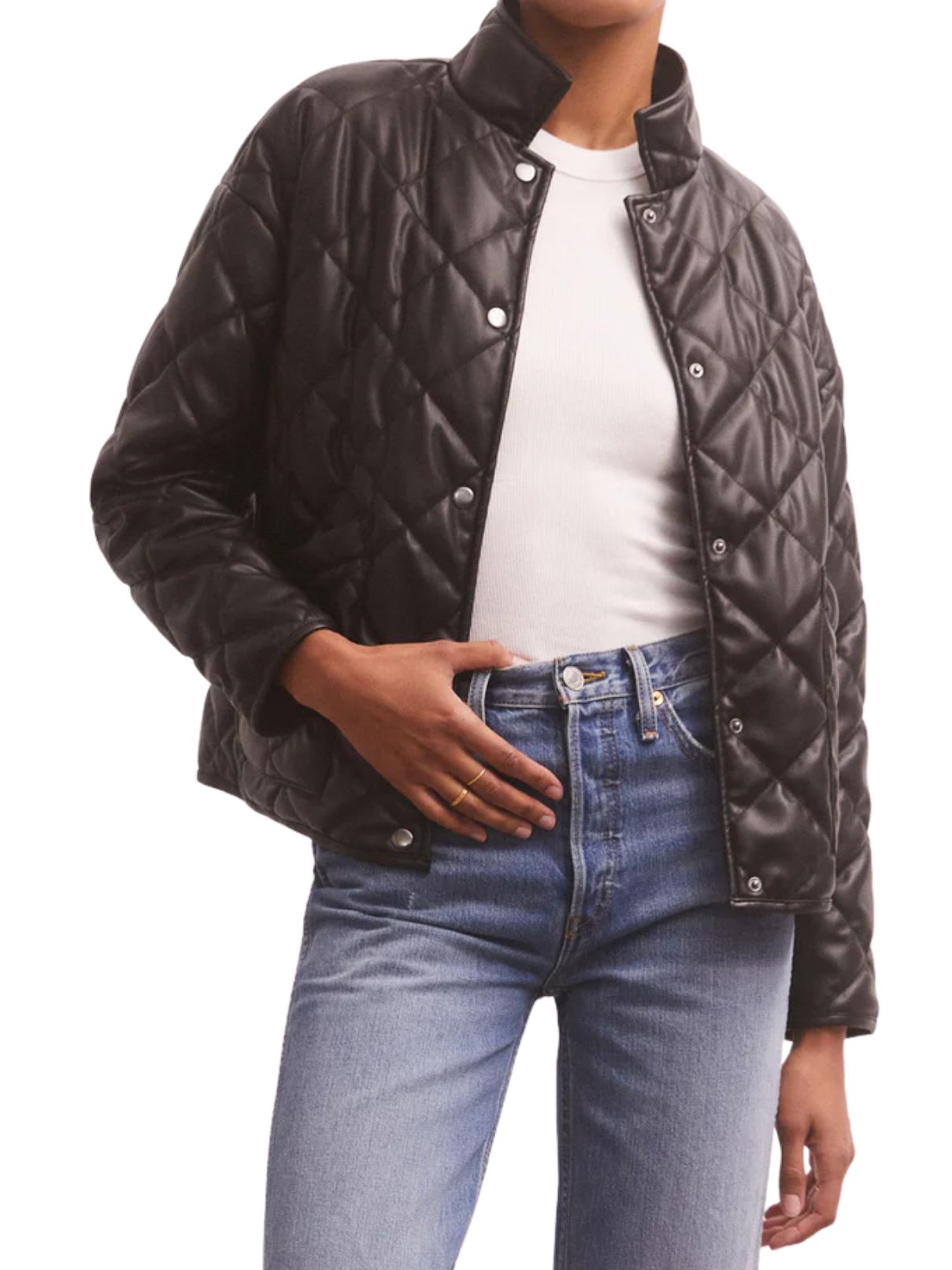 Quilted Vegan Leather Bomber Jacket – MAYSON the label