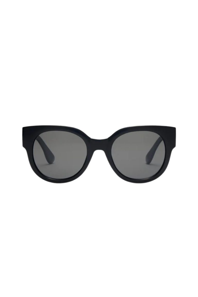 z supply lunch date sunglasses in polished black grey