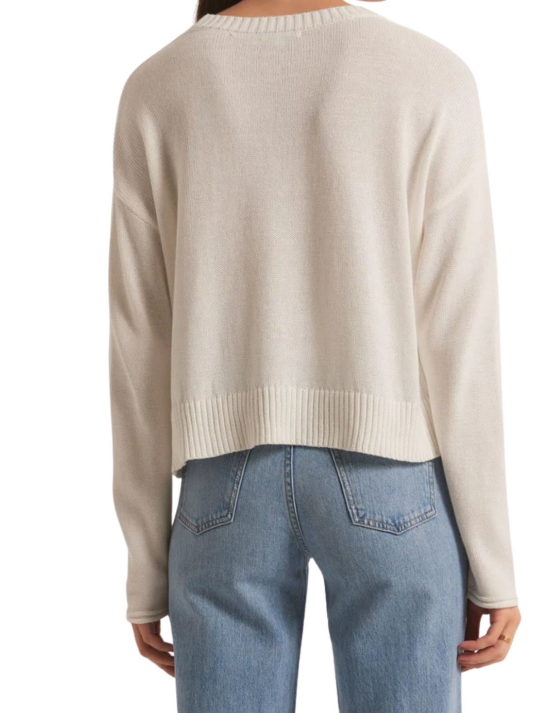 z supply sienna vacay sweater in white