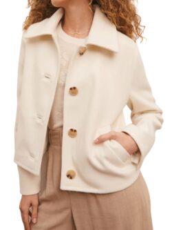 z supply sterling crop jacket in sandstone