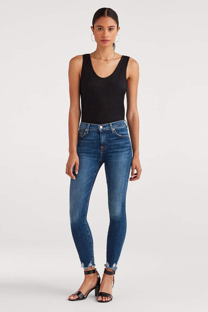 7 for all mankind high waist skinny