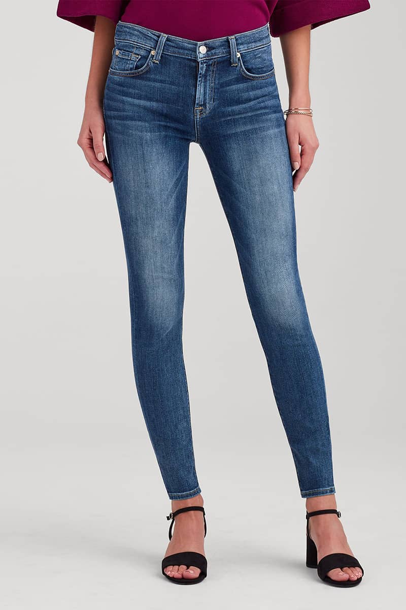 7 For All Mankind Skinny B(air) Stretch Denim in Authentic Luck ...