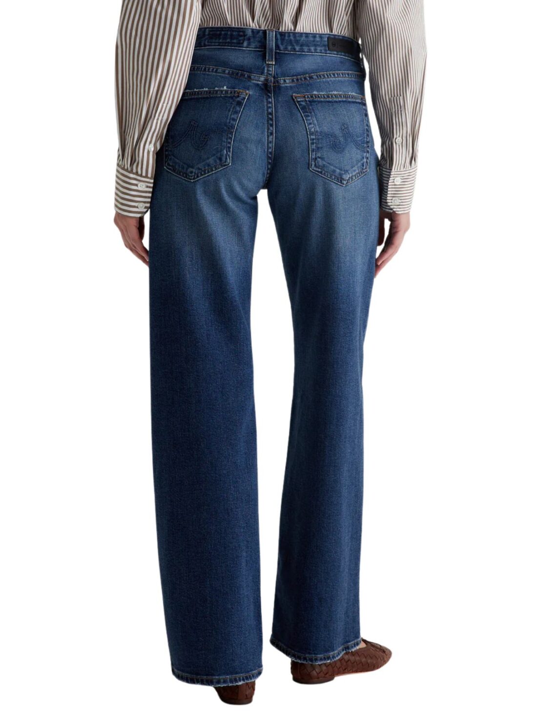 ag jeans adria wide leg jean in 10 yrs exposure