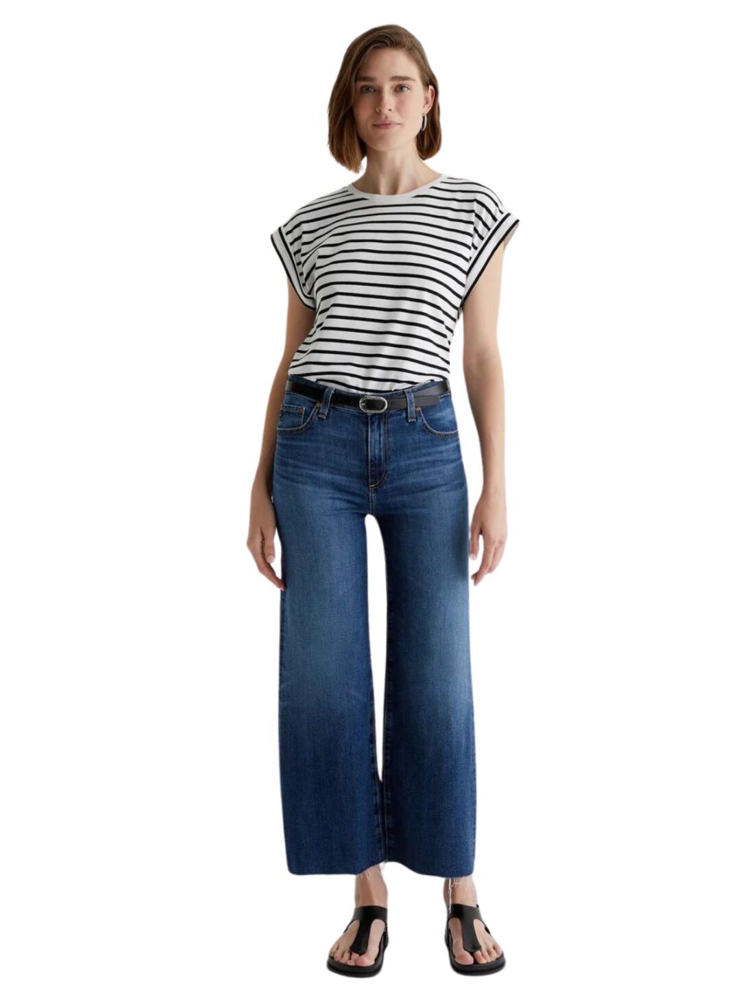 ag jeans saige wide leg crop in plume