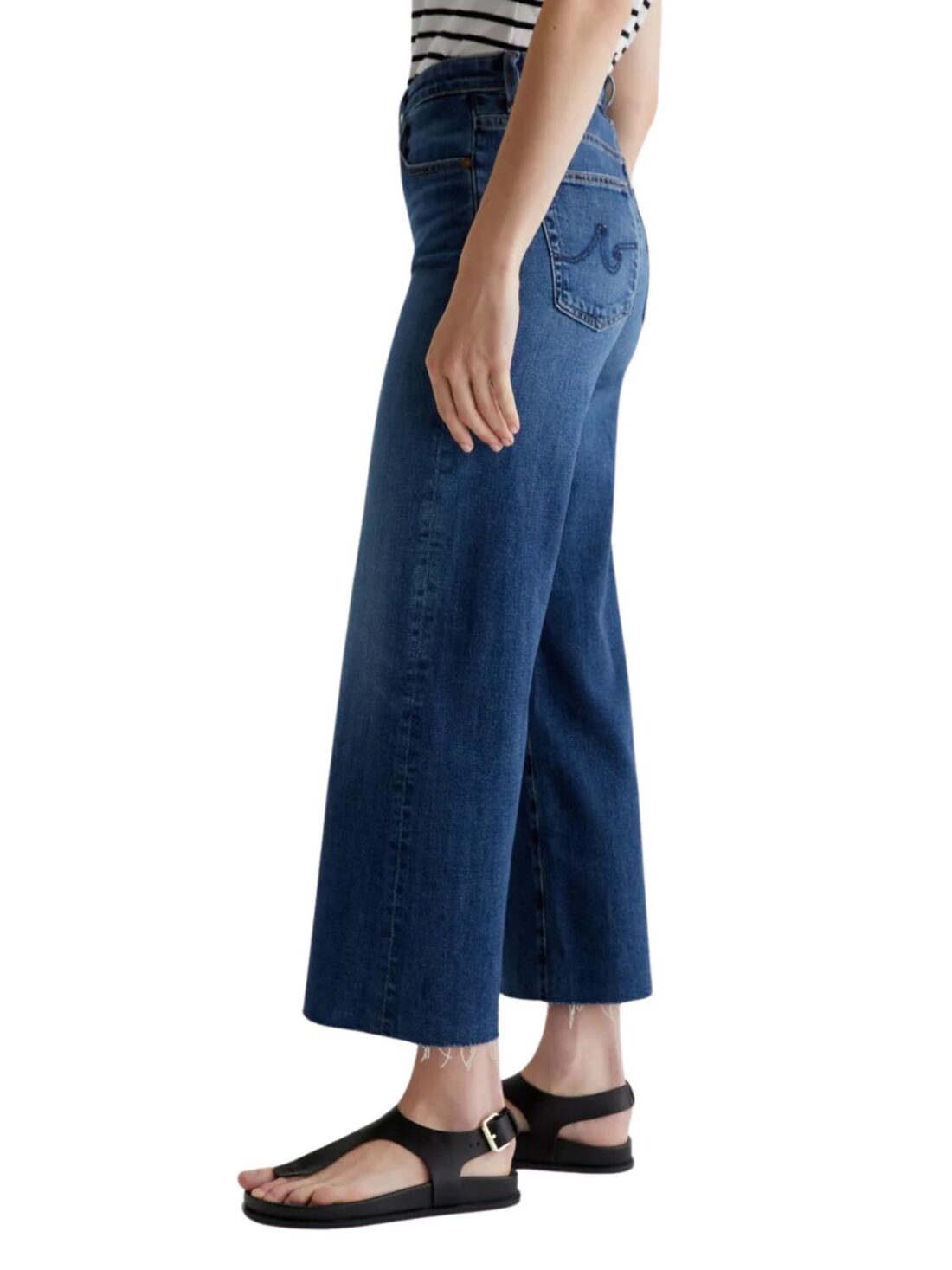 ag jeans saige wide leg crop in plume